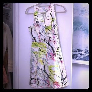 Milly scribble print racer back dress